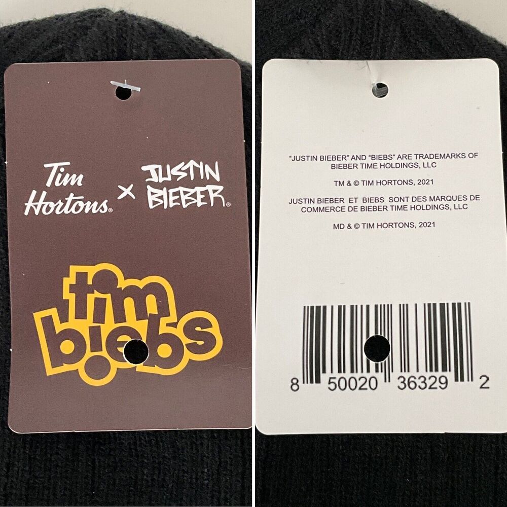 Justin Beiber Tim Horton Beanie Biebs Hat Collab Merch Knit Toque Cap Winter — image 6 of 8